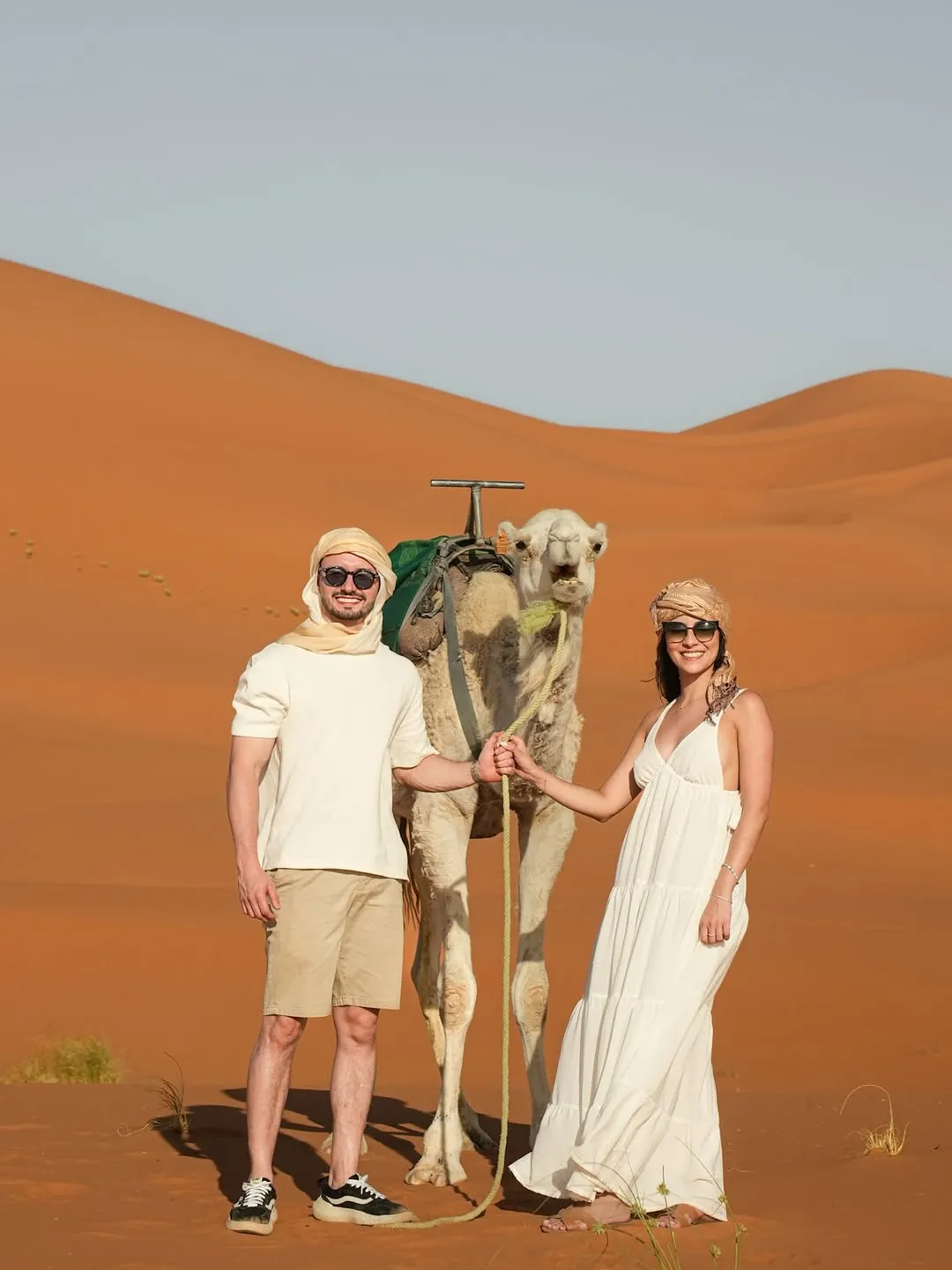Camel ride in Merzouga Desert, during a Morocco Private Tours