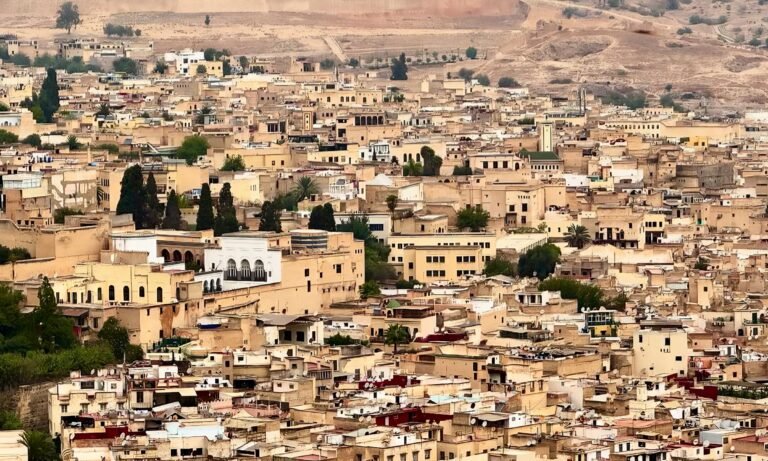 Panoramic view of Fes Medina showing the historic old city in Fes Morocco worth visiting