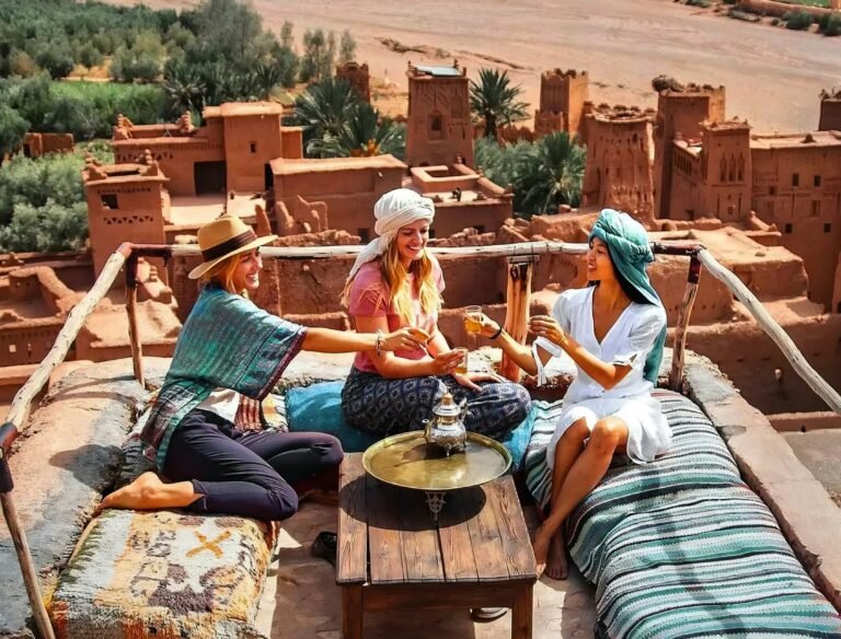 What to wear in Morocco in December travelers at Ait Benhaddou Kasbah